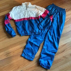 Vintage Descente 1980s colorblock tracksuit